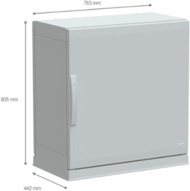Floor Standing Polyester Enclosure 750x750x420mm, IP54, IK10