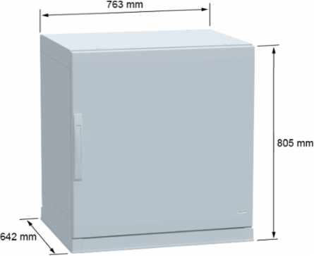Floor Standing Polyester Enclosure, 750x750x620mm, IP54, IK10