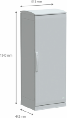 Floor Standing Polyester Enclosure 1250x500x420mm IP44 IK10