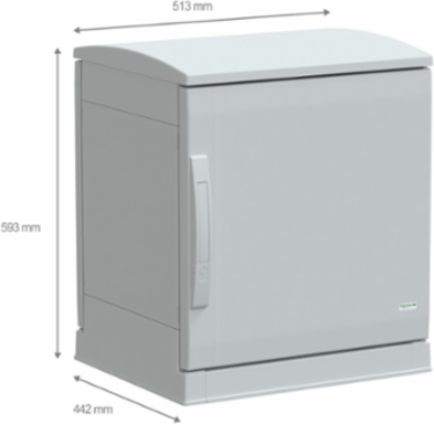 PanelSeT PLA Floor Standing Polyester Enclosure 500x500x420mm IP44 IK10
