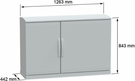 PanelSeT PLA Floor Standing Polyester Enclosure 750x1250x420mm IP44 IK10