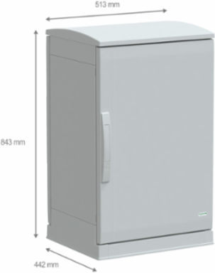 Floor Standing Polyester Enclosure, 750x500x420mm, IP44, IK10