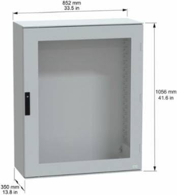 Wall Mounted Polyester Enclosure, 1056x852x350mm, IP66, IK08, RAL 7035