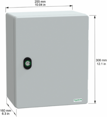 Thalassa PLM Wall Mounted Polyester Enclosure 308x255x160mm IP66 IK10