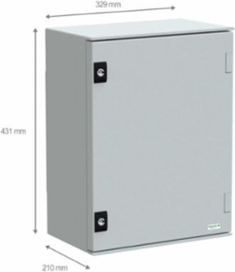 Thalassa PLM Wall Mounted Polyester Enclosure 430x330x200 mm, IP66, IK10