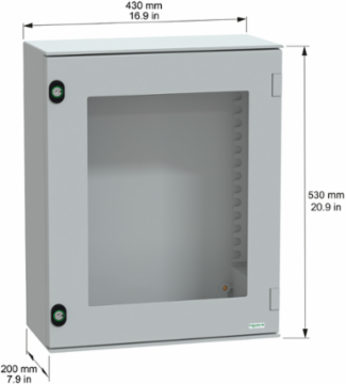 Wall Mounted Polyester Enclosure 530x430x200mm IP66 IK08