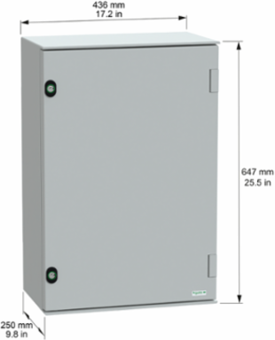 Thalassa PLM Wall Mounted Polyester Enclosure 647x436x250mm IP66 IK10