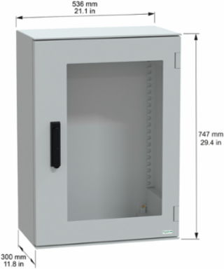 Wall Mounted Polyester Enclosure 747x536x300mm IP66 IK08 RAL 7035