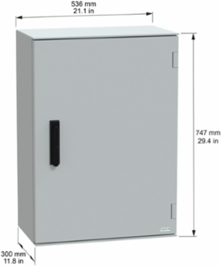 Thalassa PLM Wall Mounted Polyester Enclosure 747x536x300mm IP66 IK10 RAL 7035