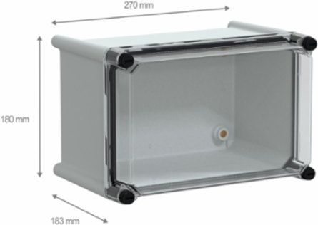 PLS Insulating Modular Box IP66 180x270x180mm, Grey RAL 7035