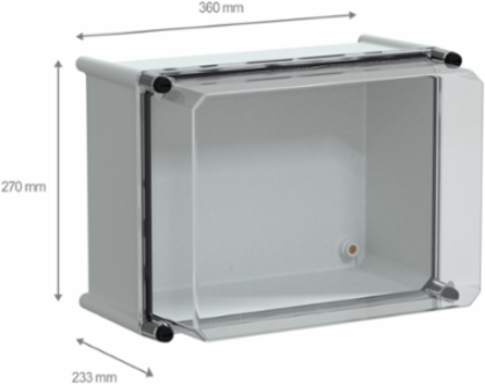 PLS Insulating Modular Box IP66 27x36x23 cm, High Transparent Cover