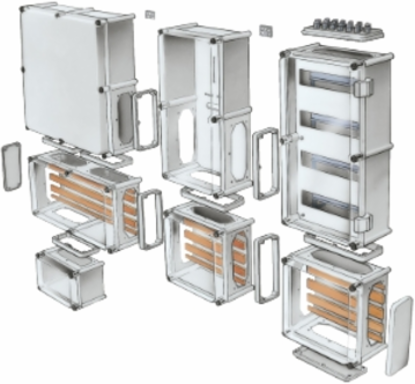 PLS Box, IP66, 36x36x18cm, Polycarbonate Cover, Wall Mounted