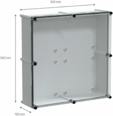 Insulating Modular Box IP66 54x54x18cm, Wall Mounted, Grey RAL 7035