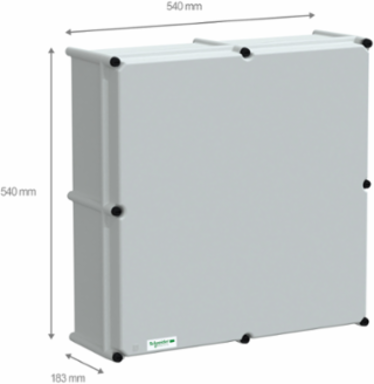 Thalassa PLS Box, IP66, 54x54x18cm, Wall Mounted, Grey RAL 7035