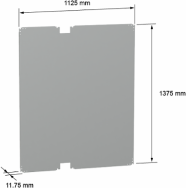 Metallic Mounting Plate 1500mm x 1250mm, Galvanised Steel, 150kg Load