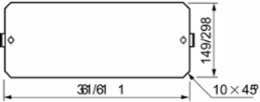 Galvanised Steel Mounting Plate 500 mm Wide, 2 mm Thick, Set of 2