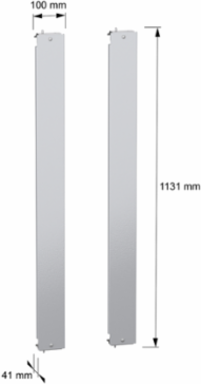 Metal Side Plates for 19 Inch Rack - 1200 x 800 mm, Steel, Gray RAL 7035