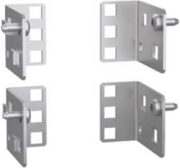 Set of 4 PanelSeT Brackets for 1U/3U Installation, Steel, 73 mm Depth