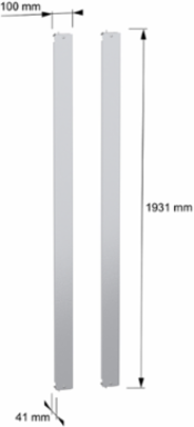 PanelSeT Side Plates, 2000x800 mm, Steel, Grey RAL 7035