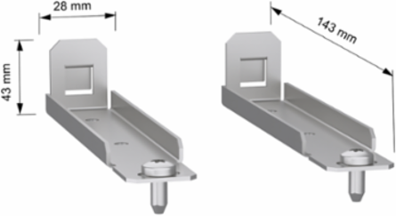 Fixing Kit Set of 2, 85 mm Height, 130 mm Width, Zinc Coated Steel