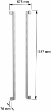 Spacial 19 Inch Fixed Rack, 1200 mm Height, 26 Units, Zinc Coated Steel
