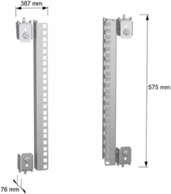 19 Inch Fixed Rack 8U 400 mm Steel with Zinc Coated Finish