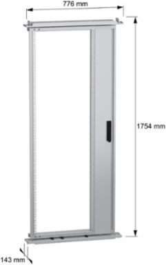 19 Inch Swing Rack, 1800 mm Height, 36 Modules, Steel