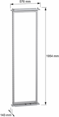 19 Inch Swing Rack 2000x600 mm - 40 Modules, Steel, 3 kg Load Capacity