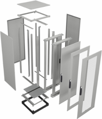 19 Inch Swing Rack 2000x800 mm, 40 Modules, Zinc Coated, Max Load 3.75 kg
