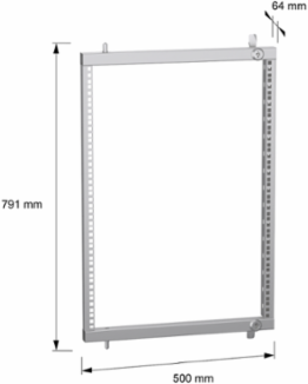 19 Inch Partial Swing Rack, 735 mm Height, Steel, 15 Units Capacity