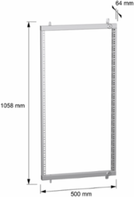 19 Inch Partial Swing Rack, 1002 mm Height, Steel, 21 Units