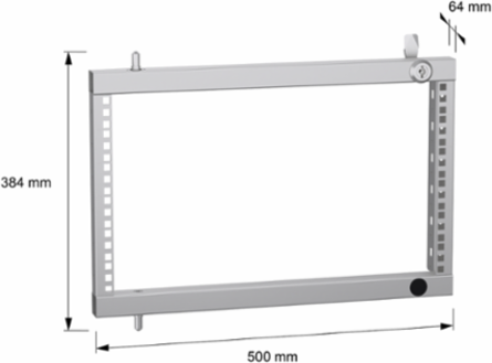 Spacial SF/SM 19 Inch Swing Rack, 355 mm Width, Adjustable Depth, 6 Units