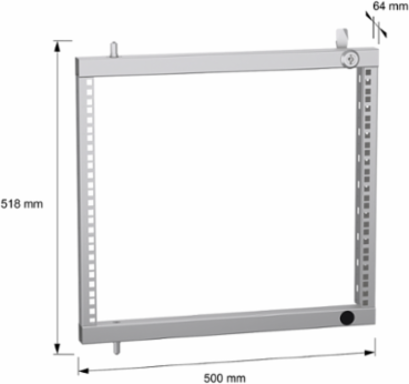 Spacial 19 Inch Swing Rack, Width 468 mm, Steel, 9 Units