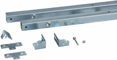 Set of 2 19 Inch Swing Rack Supports, 600 mm Adjustable Depth, Steel