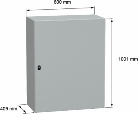 Wall Mounted Steel Enclosure, 1000x800x400mm, IP66, IK10, 57kg