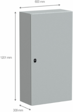 PanelSeT S3D Wall Mounted Steel Enclosure, 1200x600x300mm, IP66, IK10
