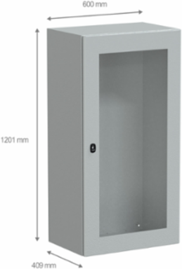 Wall Mounted Steel Enclosure, 1200 x 600 x 400 mm, IP66, IK08