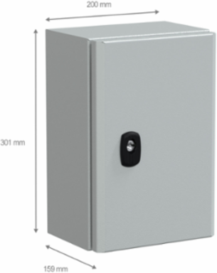 PanelSeT S3D Wall Mounted Steel Enclosure 300x200x150mm IP66 IK10
