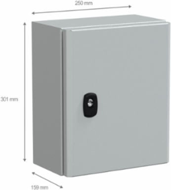 PanelSeT S3D Wall-Mounted Steel Enclosure 300x250x150mm, IP66, IK10