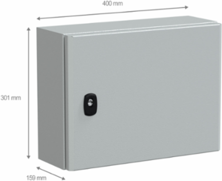 Wall Mounted Steel Enclosure 300x400x150mm IP66 IK10