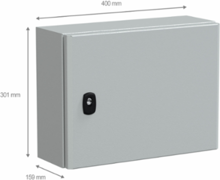 PanelSeT S3D Wall Mounted Steel Enclosure, 300x400x150mm, IP66, IK10