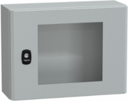 Wall Mounted Steel Enclosure 300x400x150mm, IP66, IK08, Glass Door