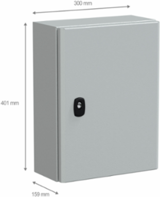 PanelSeT S3D Wall Mounted Steel Enclosure 400x300x150mm IP66 IK10