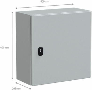 Spacial S3D Wall Mounted Steel Enclosure, 400x400x200mm, IP66, IK10