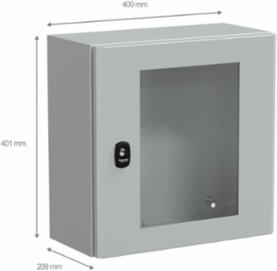 PanelSeT S3D Wall Mounted Steel Enclosure 400x400x200mm IP66 IK08