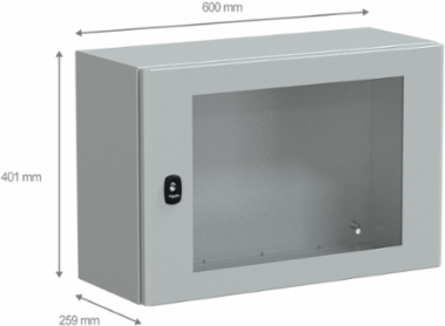 Wall Mounted Steel Enclosure, 400x600x250mm, IP66, IK08