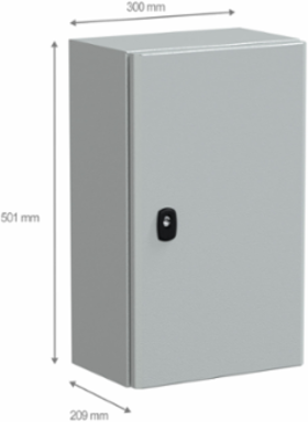 Wall Mounted Steel Enclosure 500x300x200mm, IP66, IK10