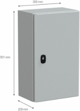 Wall Mounted Steel Enclosure 500x300x200mm IP66 IK10