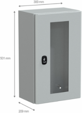PanelSeT S3D Wall-Mounted Steel Enclosure 500x300x200mm IP66 IK08