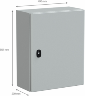Wall Mounted Steel Enclosure 500x400x200mm, IP66, IK10